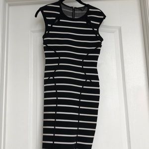 Striped body con dress
